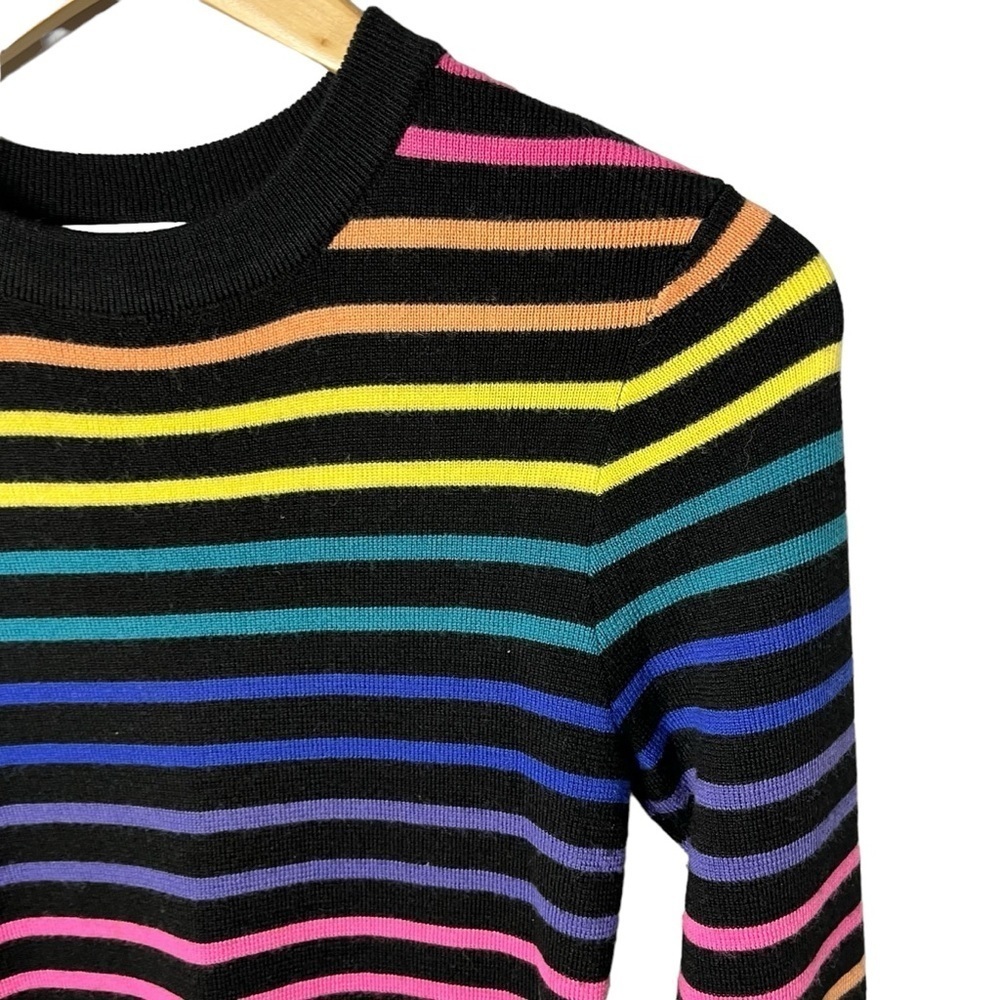Lovers and Friends Unity Sweater Dress Rainbow Stripe Size Large Long Sleeve - Picture 4 of 9